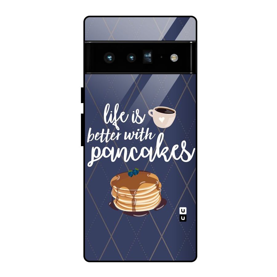 Pancake Life Glass Back Case for Google Pixel 6 Pro