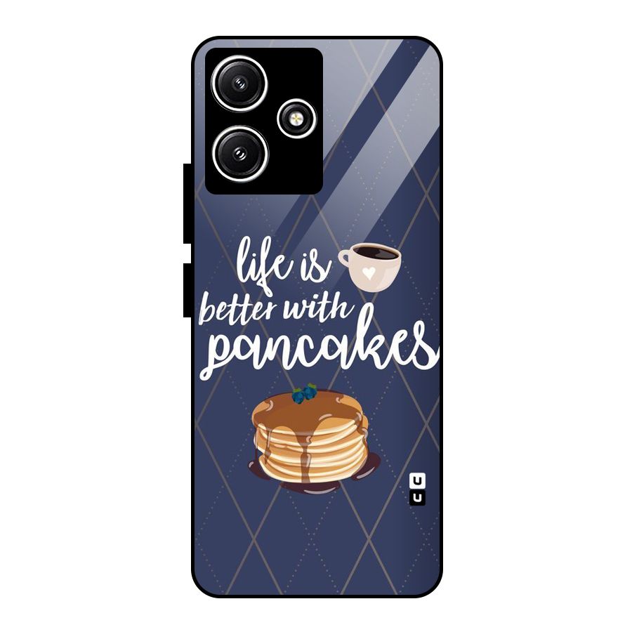 Pancake Life Glass Back Case for Poco M6 Pro