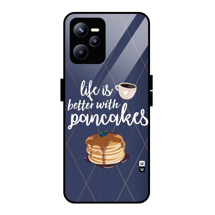 Pancake Life Glass Back Case for Realme C35