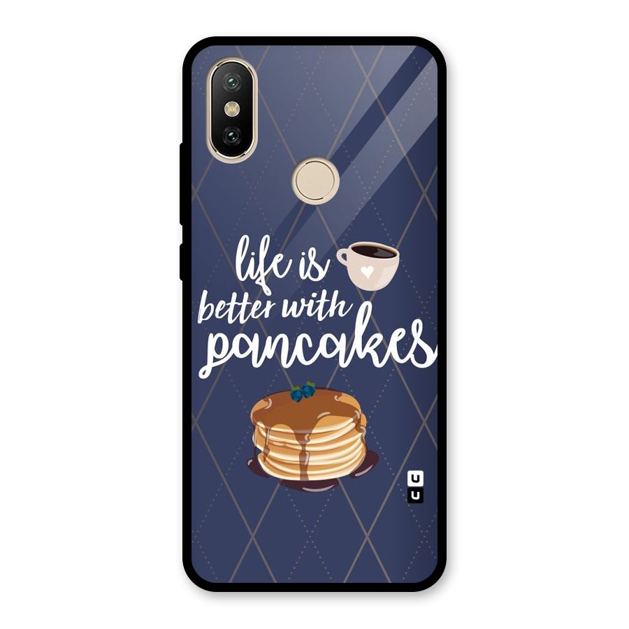 Pancake Life Glass Back Case for Redmi A2