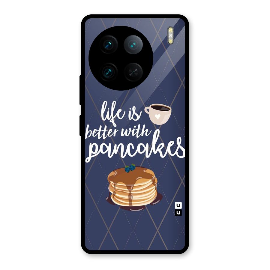 Pancake Life Glass Back Case for Vivo X90 Pro