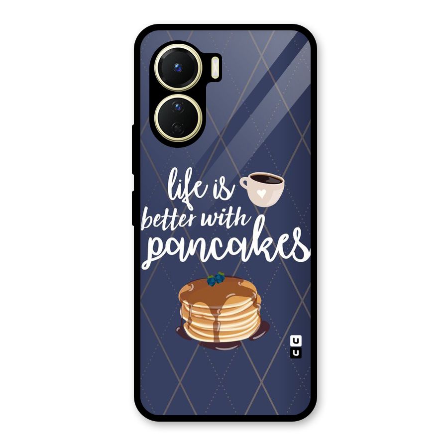Pancake Life Glass Back Case for Vivo Y16