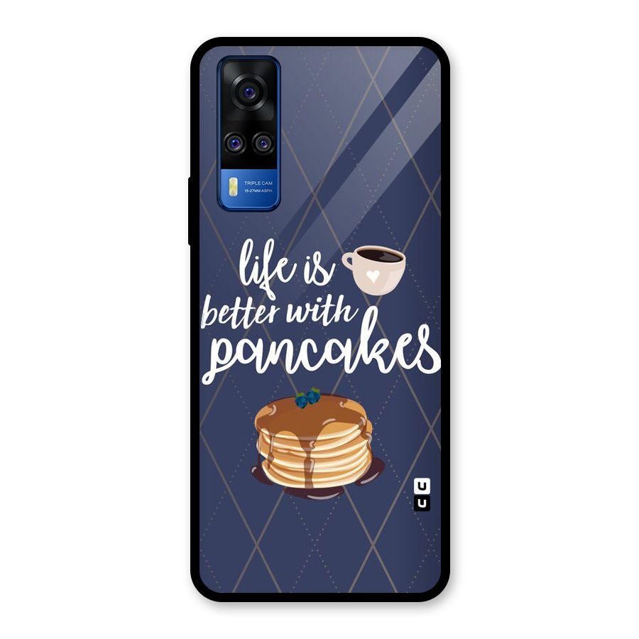 Pancake Life Glass Back Case for Vivo Y31