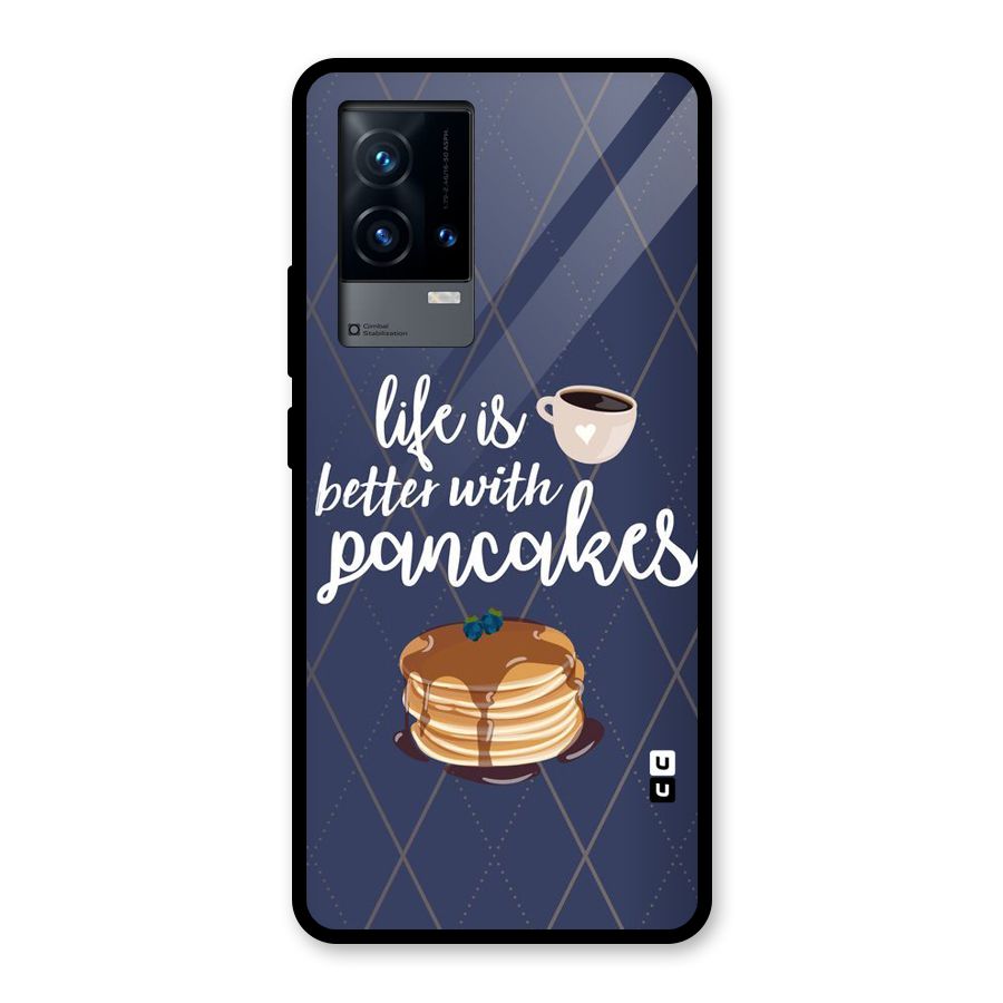 Pancake Life Glass Back Case for iQOO 9 5G