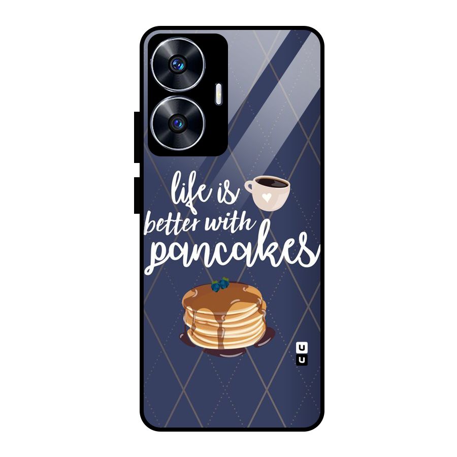 Pancake Life Glass Back Case for realme C55