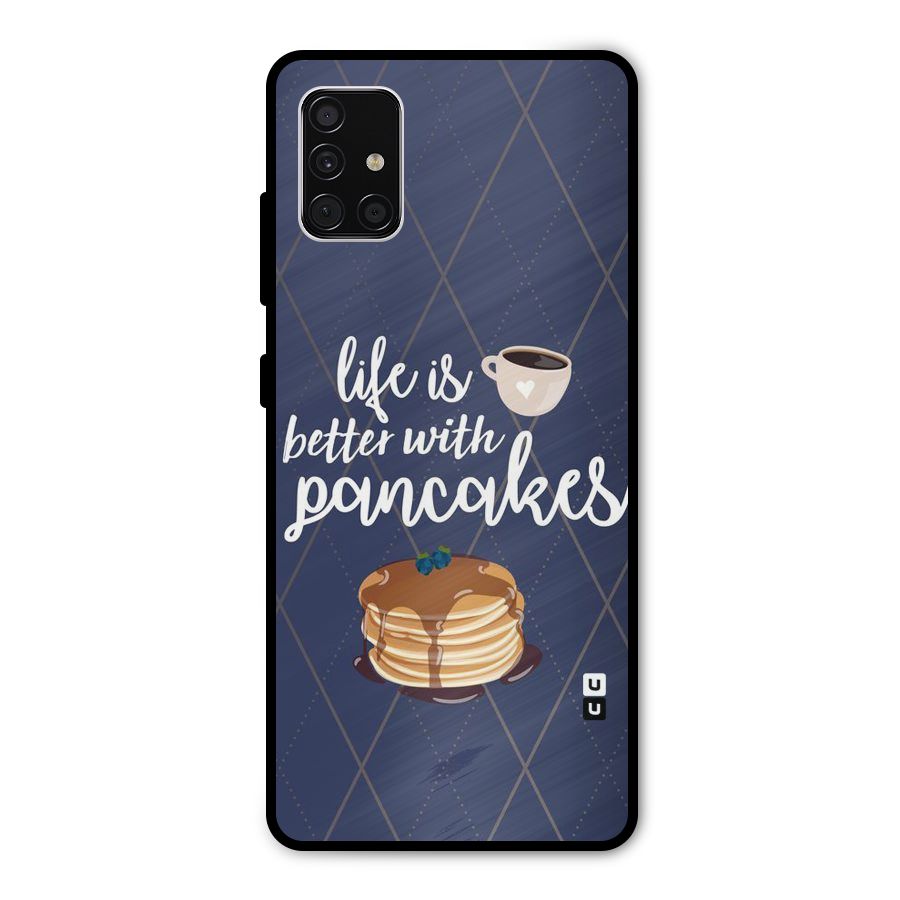 Pancake Life Metal Back Case for Galaxy A51