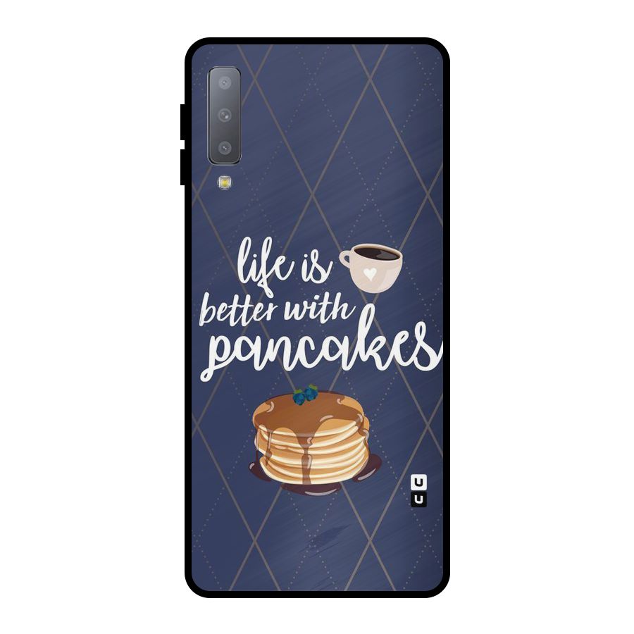 Pancake Life Metal Back Case for Galaxy A7 (2018)