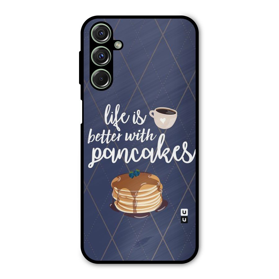 Pancake Life Metal Back Case for Galaxy F34