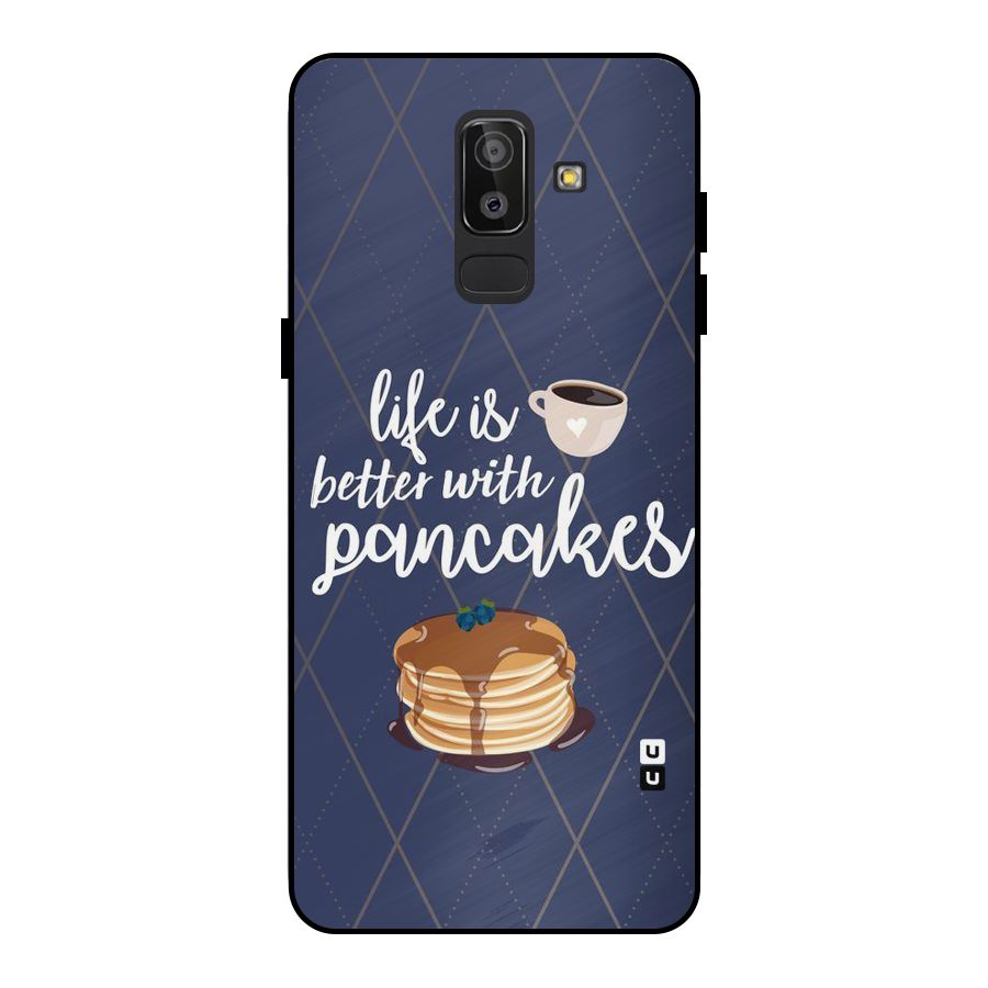 Pancake Life Metal Back Case for Galaxy J8