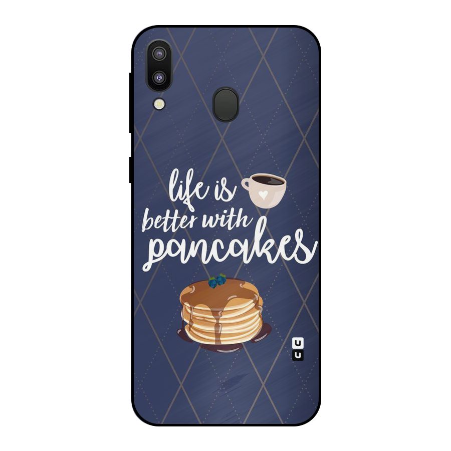 Pancake Life Metal Back Case for Galaxy M20