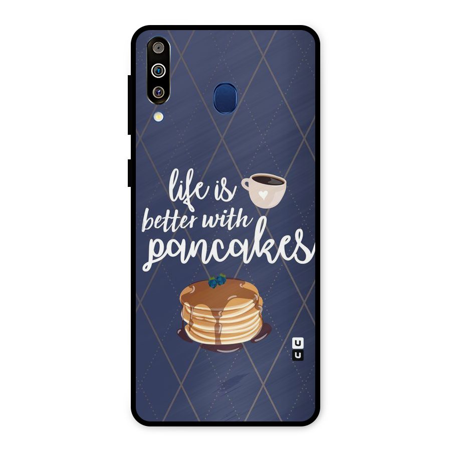 Pancake Life Metal Back Case for Galaxy M30