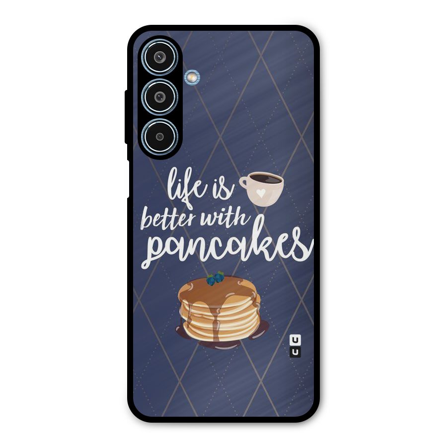Pancake Life Metal Back Case for Galaxy M35