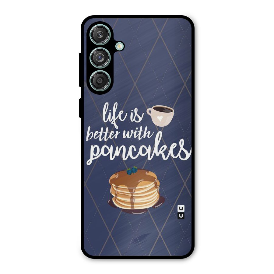 Pancake Life Metal Back Case for Galaxy M55 5G