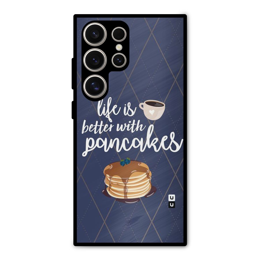 Pancake Life Metal Back Case for Galaxy S24 Ultra