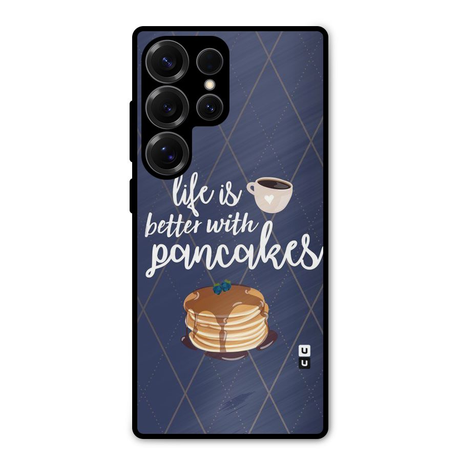 Pancake Life Metal Back Case for Galaxy S25 Ultra