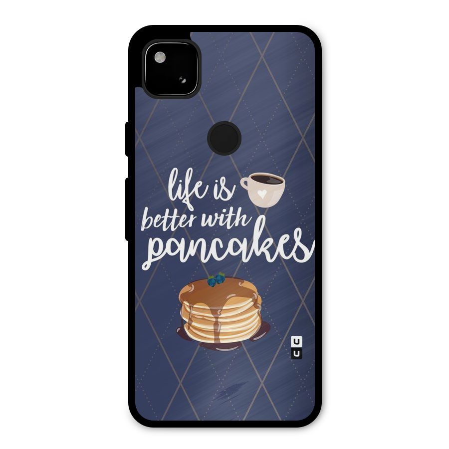 Pancake Life Metal Back Case for Google Pixel 4a