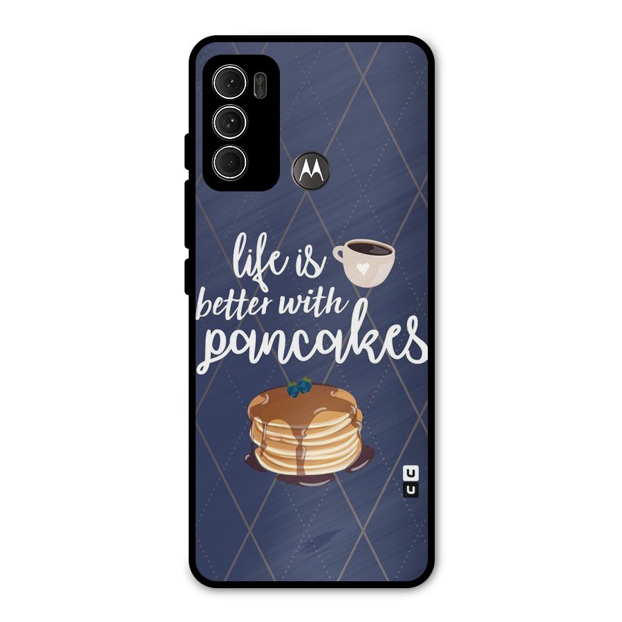 Pancake Life Metal Back Case for Moto G60