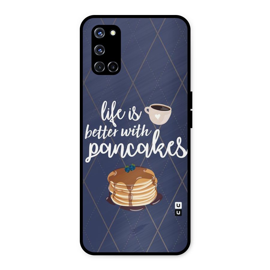 Pancake Life Metal Back Case for Oppo A52