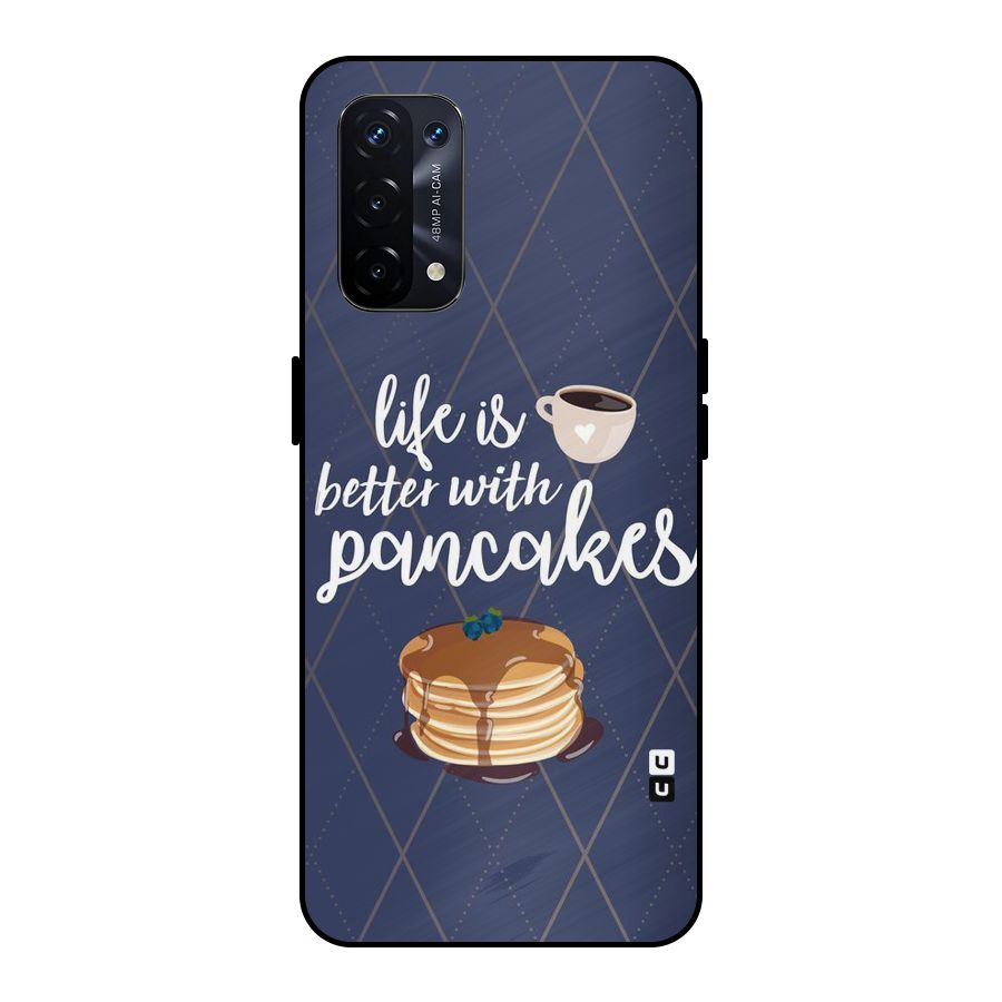 Pancake Life Metal Back Case for Oppo A74 5G