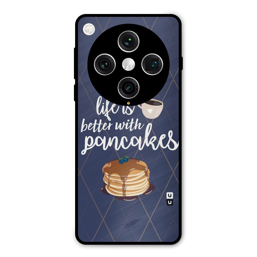 Pancake Life Metal Back Case for Oppo Find X8 Pro