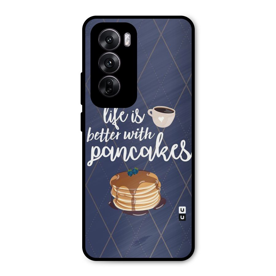 Pancake Life Metal Back Case for Oppo Reno12