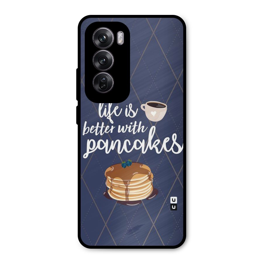 Pancake Life Metal Back Case for Oppo Reno12 Pro