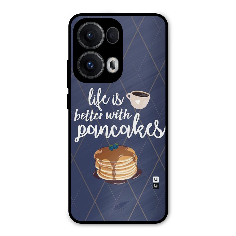 Pancake Life Metal Back Case for Oppo Reno13 Pro