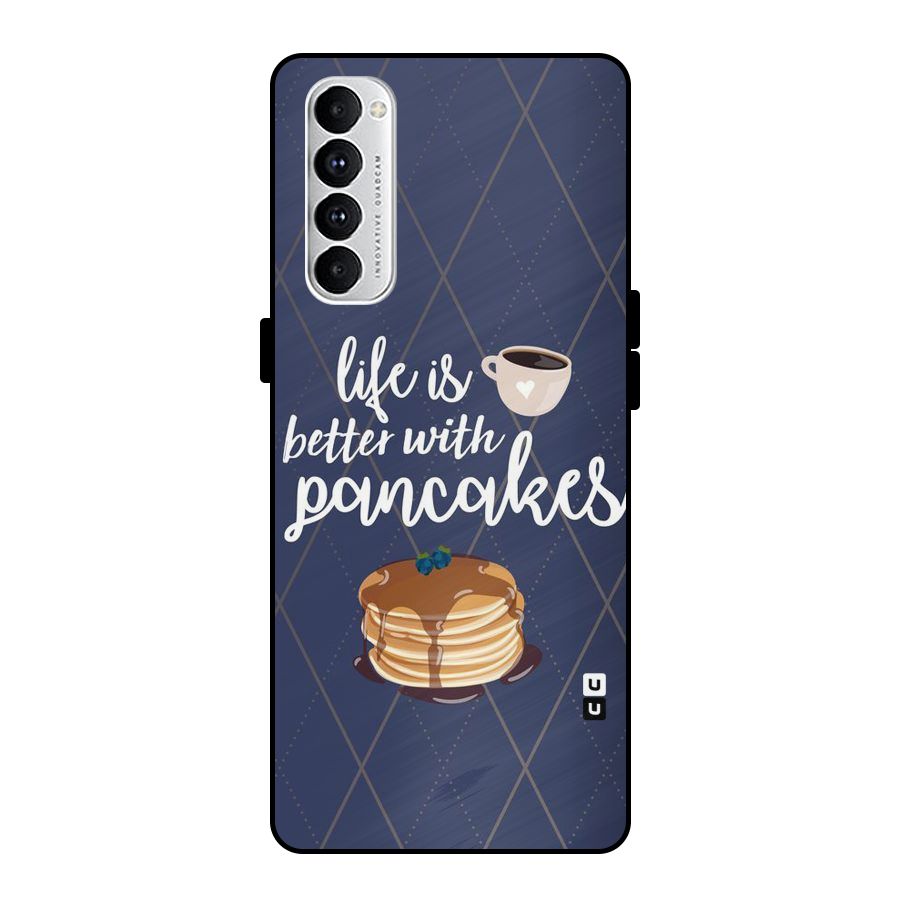 Pancake Life Metal Back Case for Oppo Reno4 Pro
