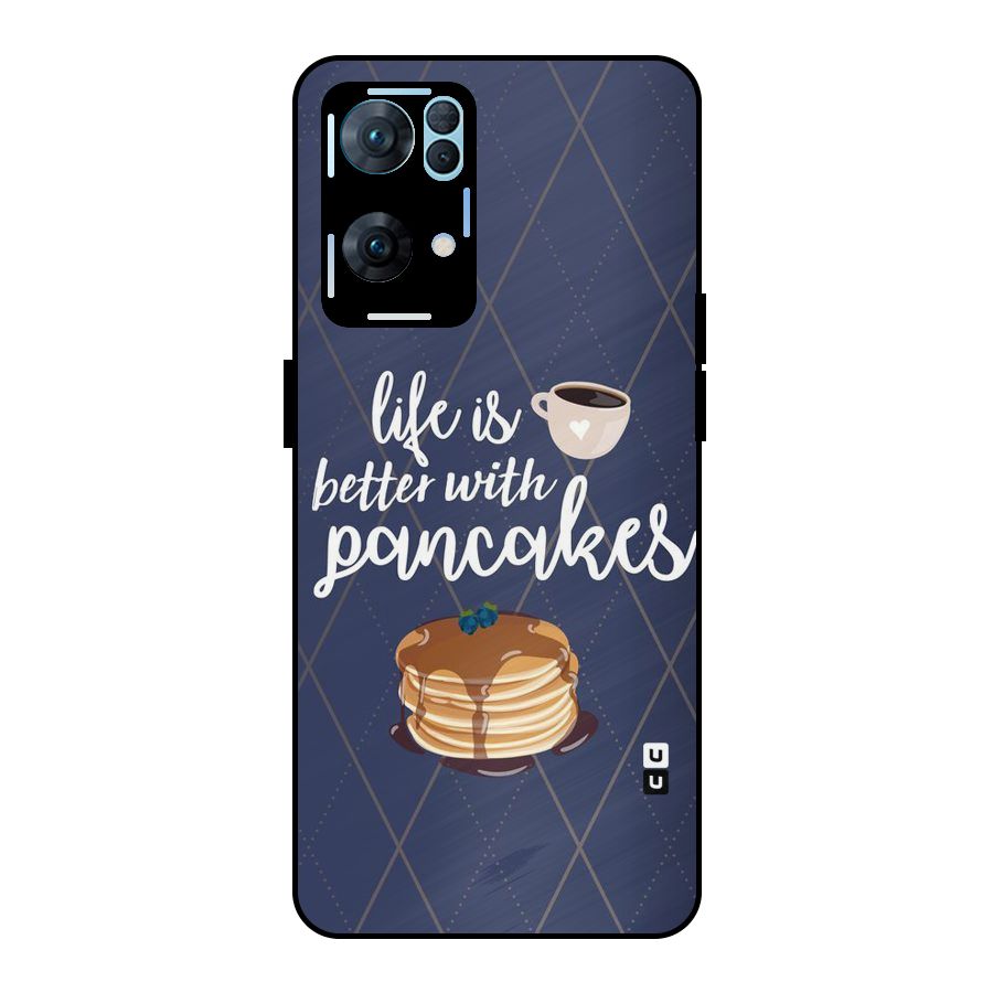 Pancake Life Metal Back Case for Oppo Reno7 Pro 5G