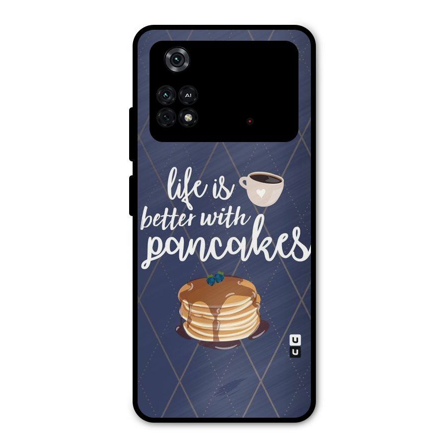 Pancake Life Metal Back Case for Poco M4 Pro 4G