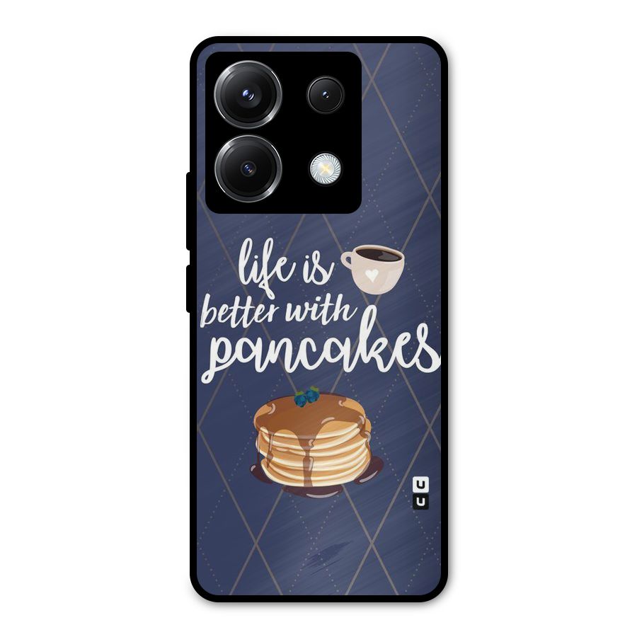 Pancake Life Metal Back Case for Poco X6