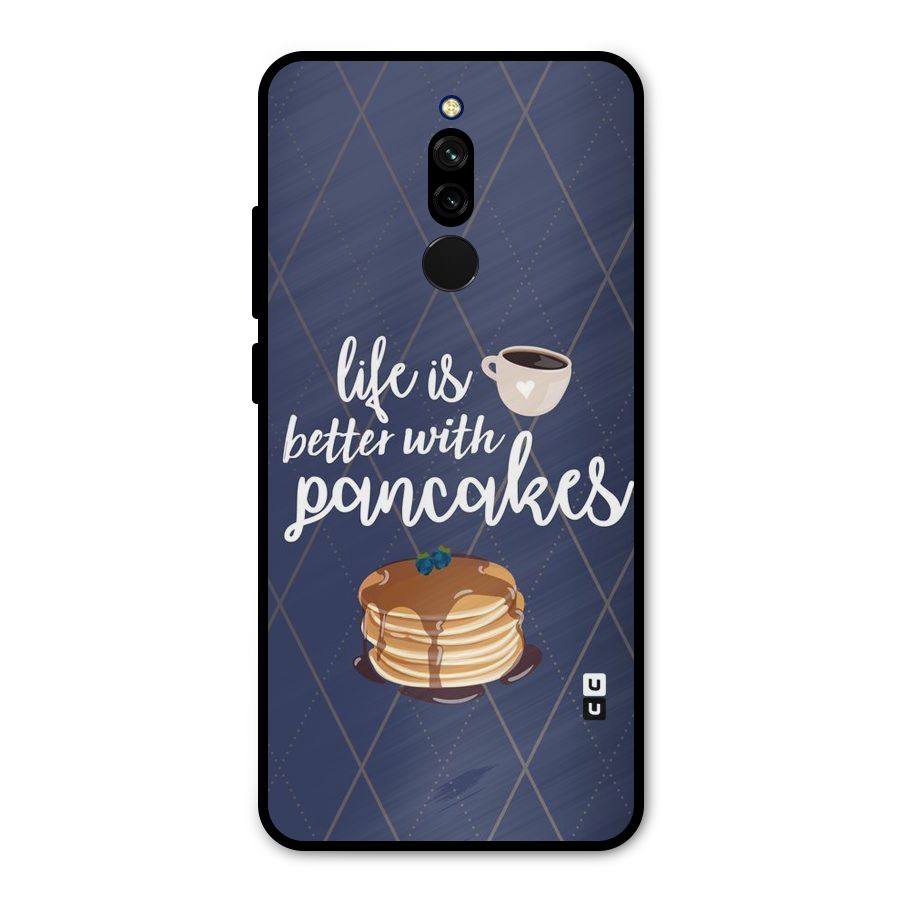 Pancake Life Metal Back Case for Redmi 8