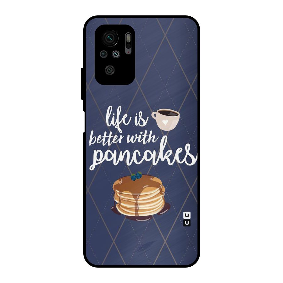 Pancake Life Metal Back Case for Redmi Note 10S