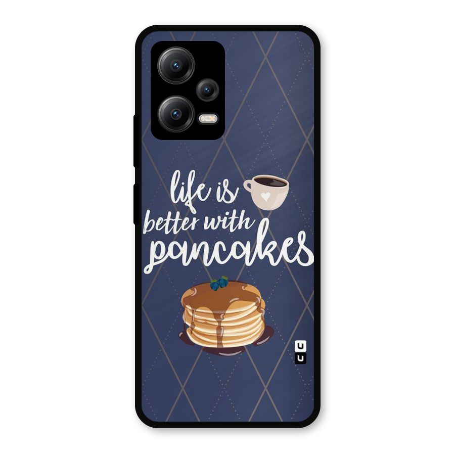 Pancake Life Metal Back Case for Redmi Note 12 5G