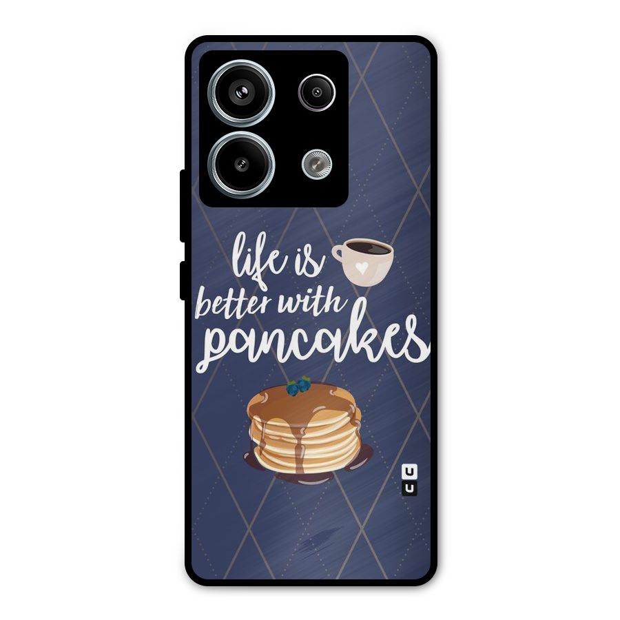 Pancake Life Metal Back Case for Redmi Note 13 Pro 5G