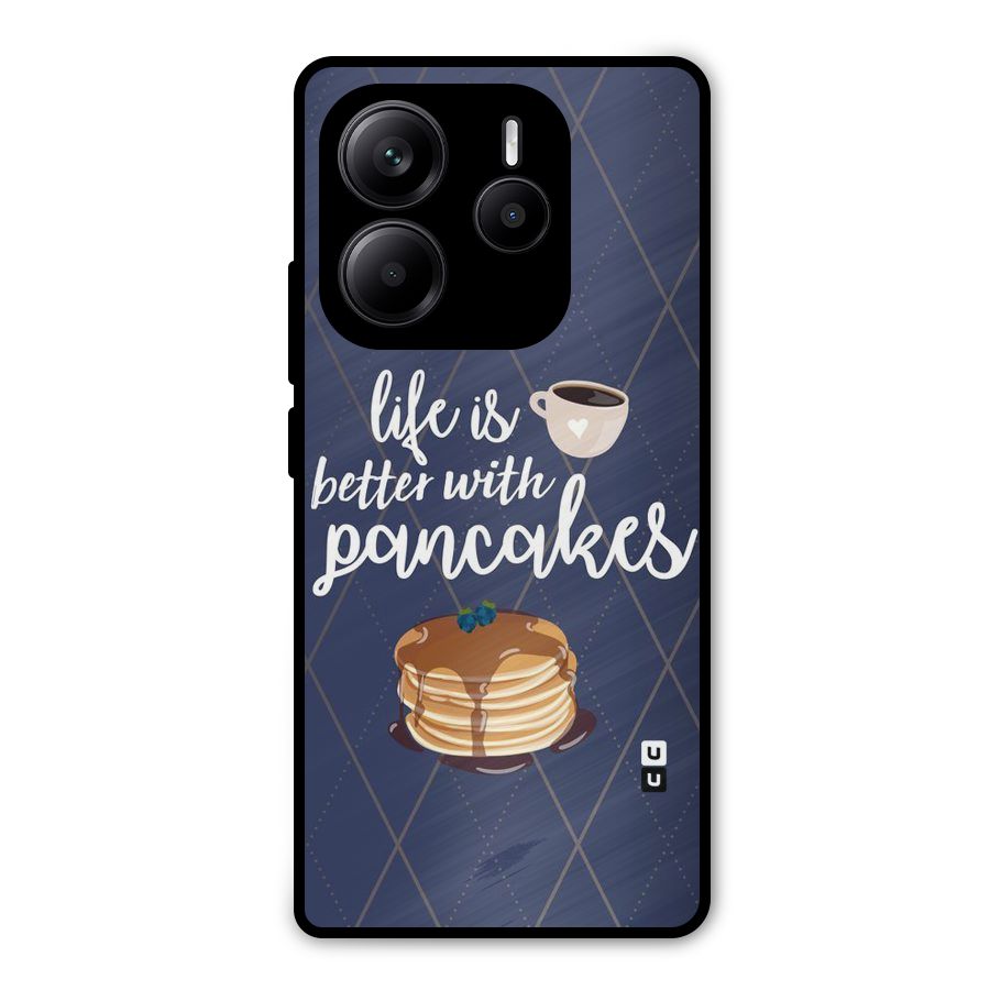 Pancake Life Metal Back Case for Redmi Note 14 5G