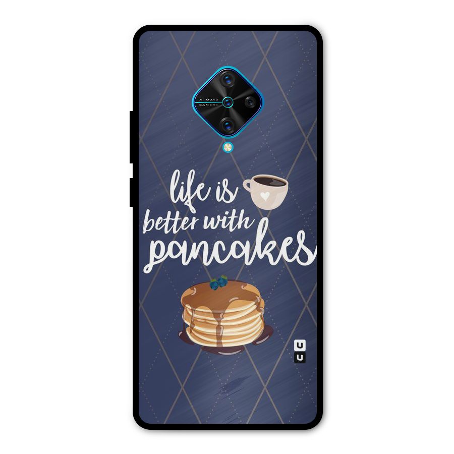 Pancake Life Metal Back Case for Vivo S1 Pro