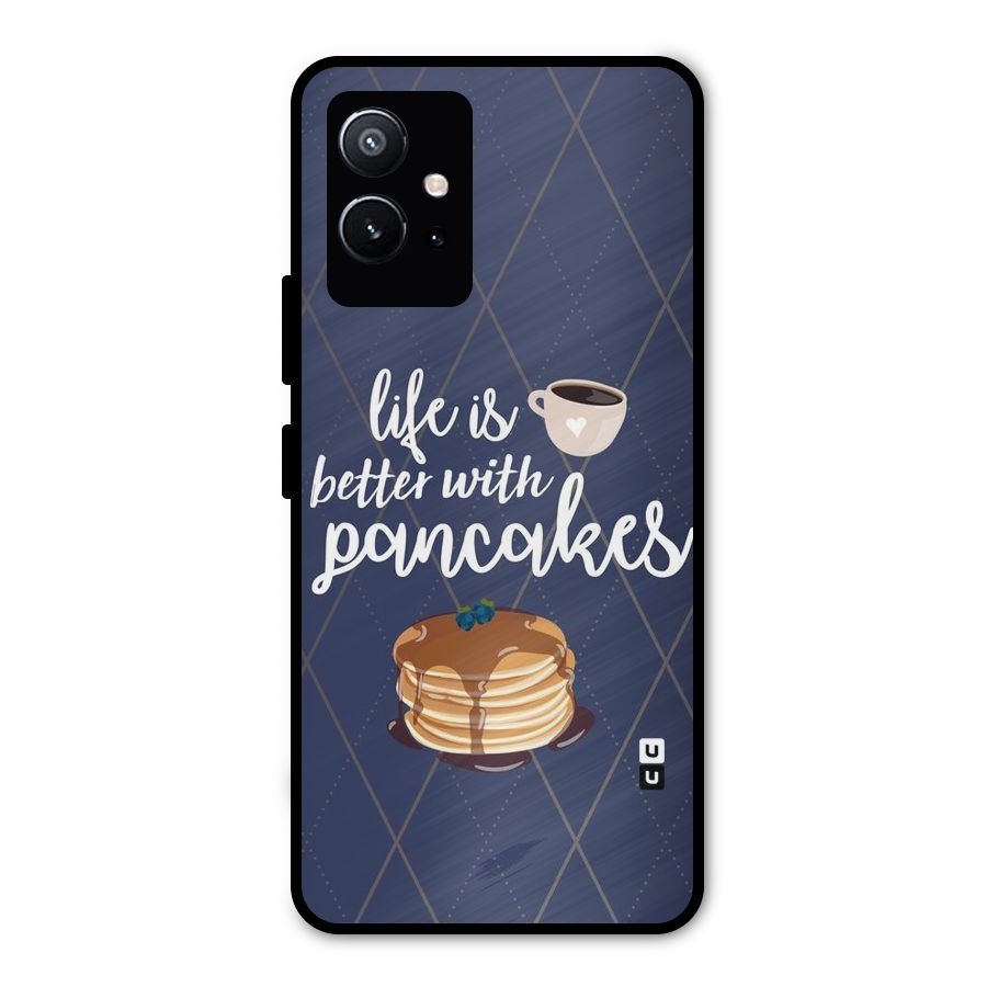 Pancake Life Metal Back Case for Vivo T1 5G