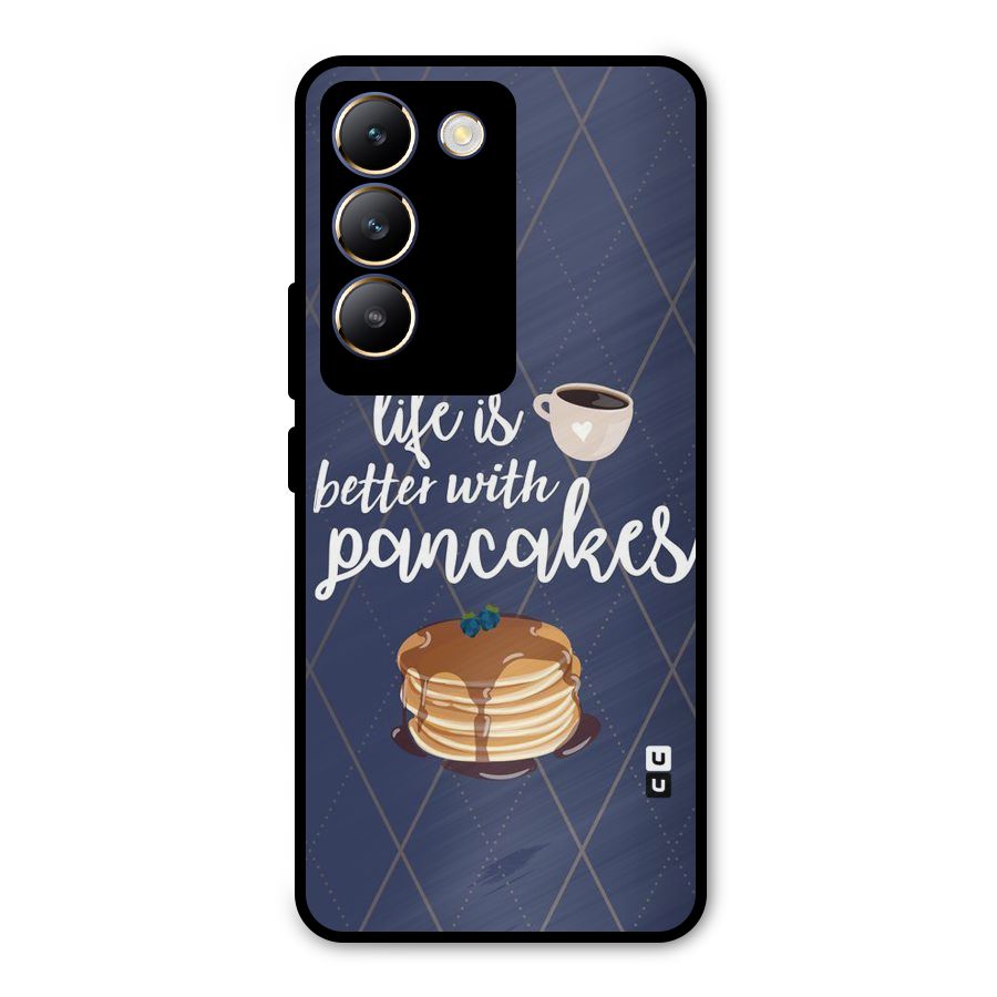 Pancake Life Metal Back Case for Vivo T3 5G