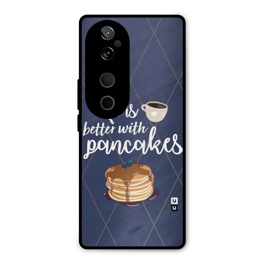 Pancake Life Metal Back Case for Vivo T3 Ultra