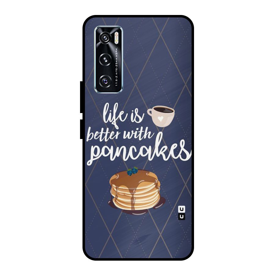 Pancake Life Metal Back Case for Vivo V20 SE