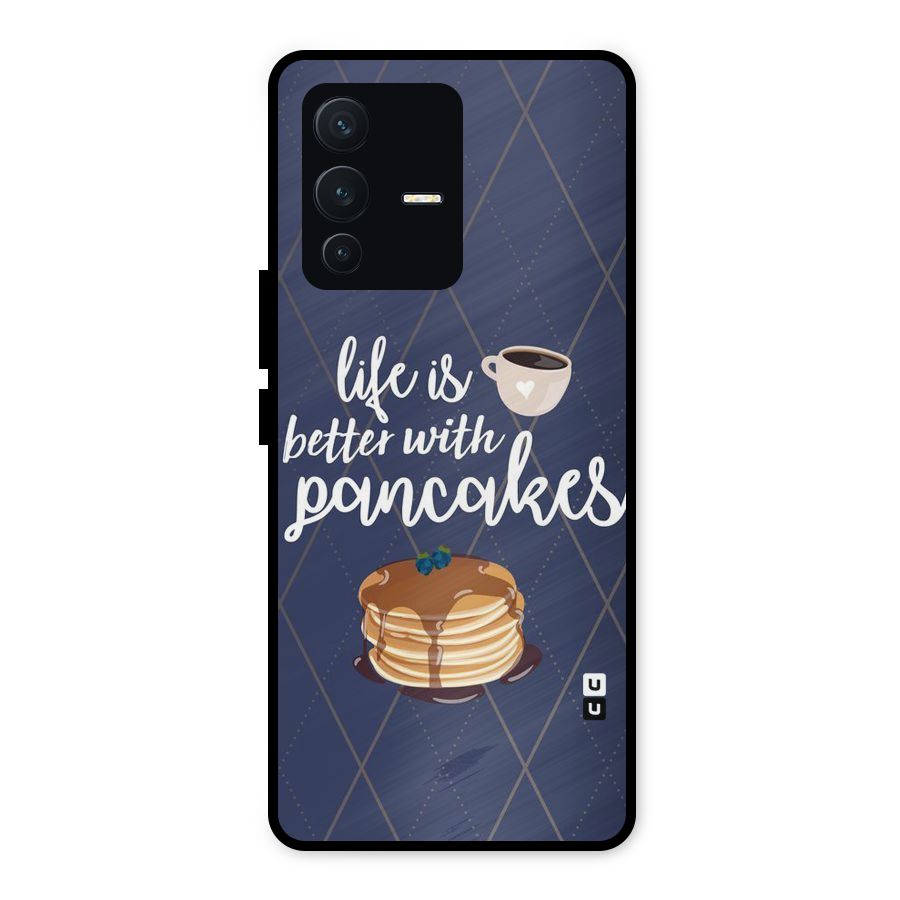 Pancake Life Metal Back Case for Vivo V23 5G