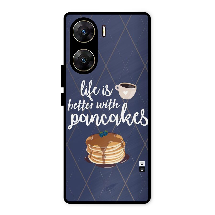 Pancake Life Metal Back Case for Vivo V29e