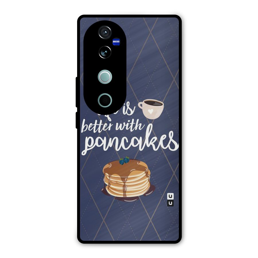 Pancake Life Metal Back Case for Vivo V40 Pro