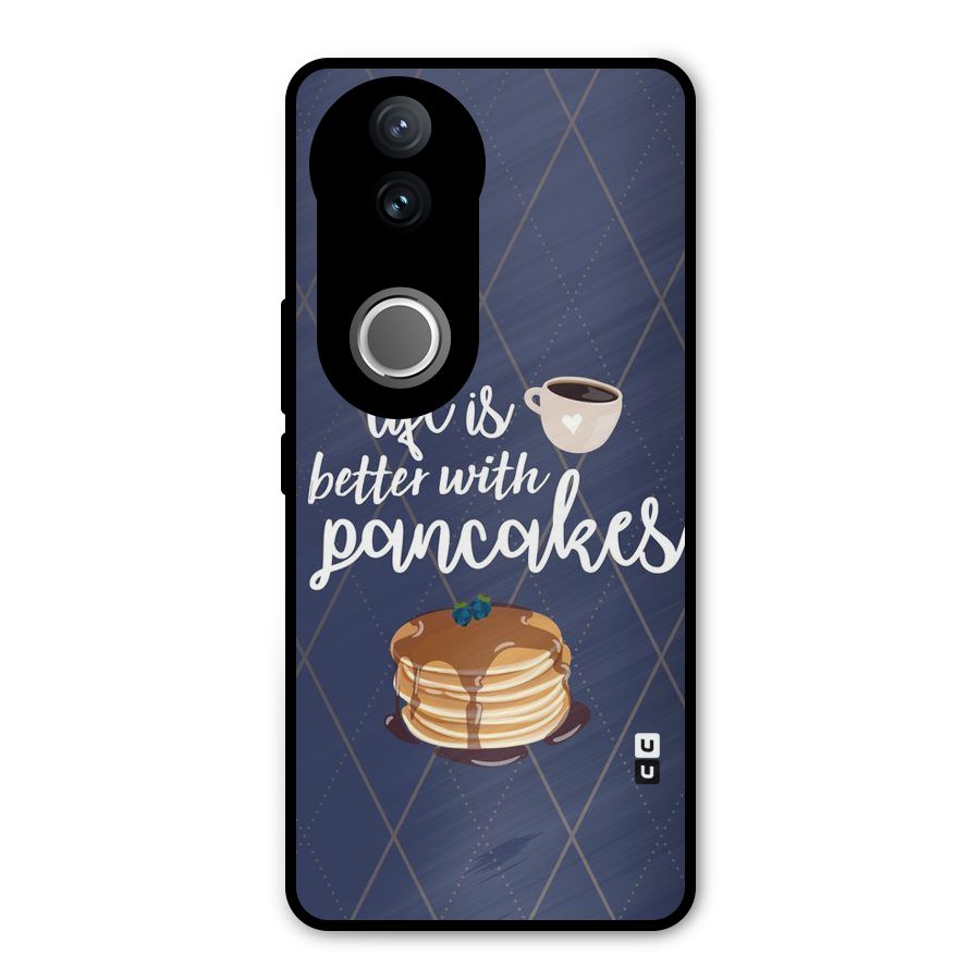Pancake Life Metal Back Case for Vivo V50e