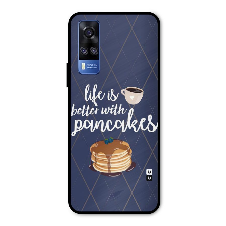 Pancake Life Metal Back Case for Vivo Y51A