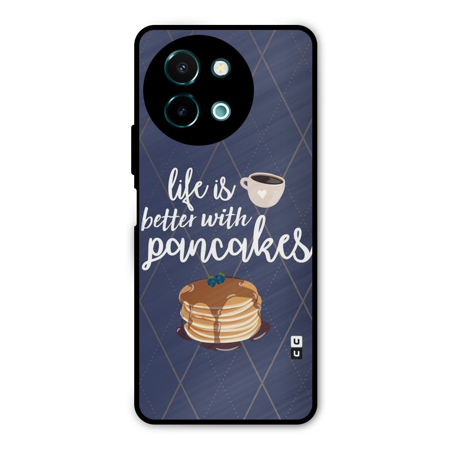 Pancake Life Metal Back Case for Vivo Y58