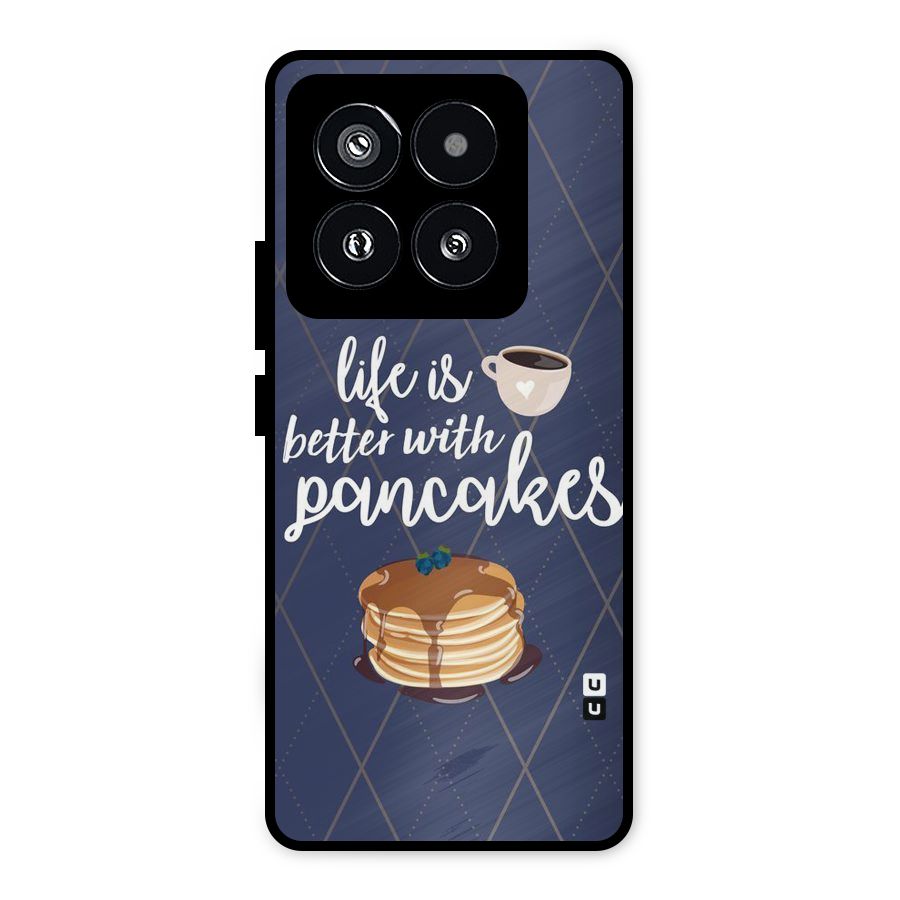 Pancake Life Metal Back Case for Xiaomi 14 Pro