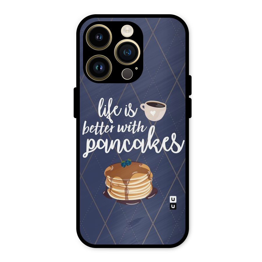 Pancake Life Metal Back Case for iPhone 14 Pro