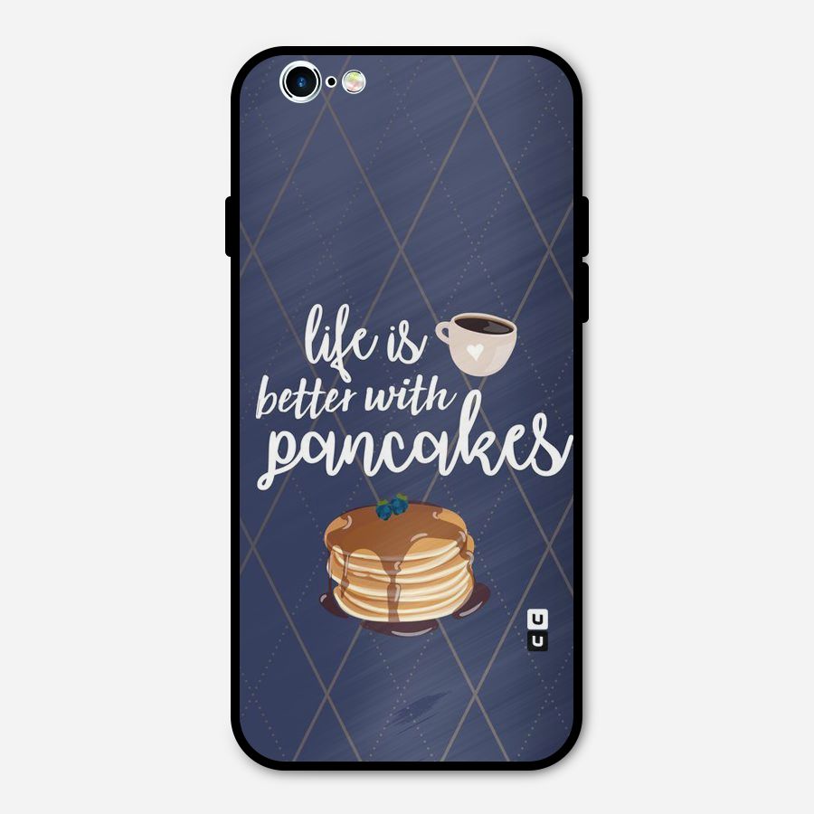 Pancake Life Metal Back Case for iPhone 6 6s